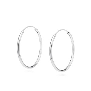 Cercei rotunzi argint Ø20 mm x 1,5 mm Creole DiAmanti KSZ1520ER-DIA (Argint 925‰ 1,2 g.)